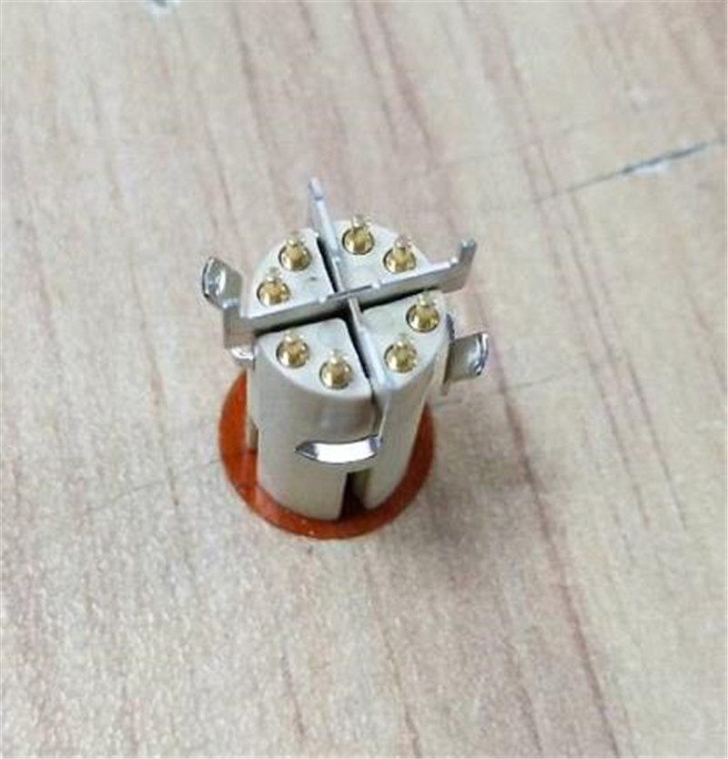 Industrial Ethernet M12 connector cat.6a PCB socket X code Reflow soldering type