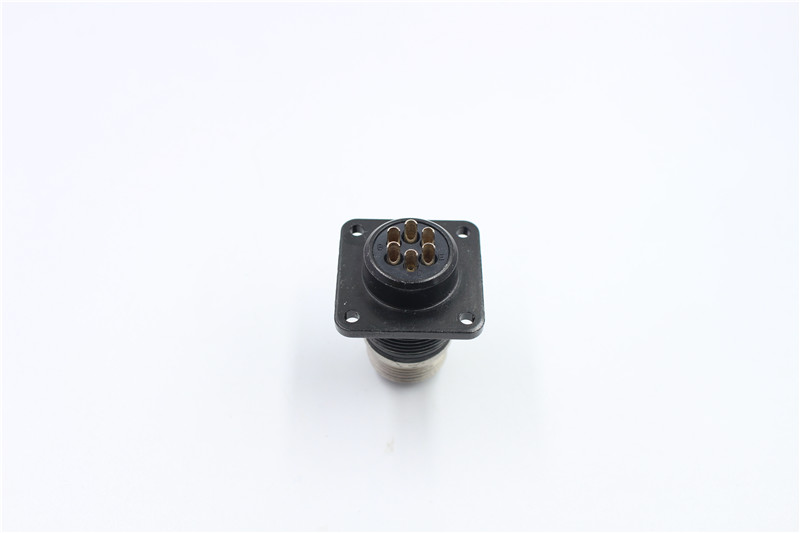 M12 flange mounted 6in connector waterproof connector