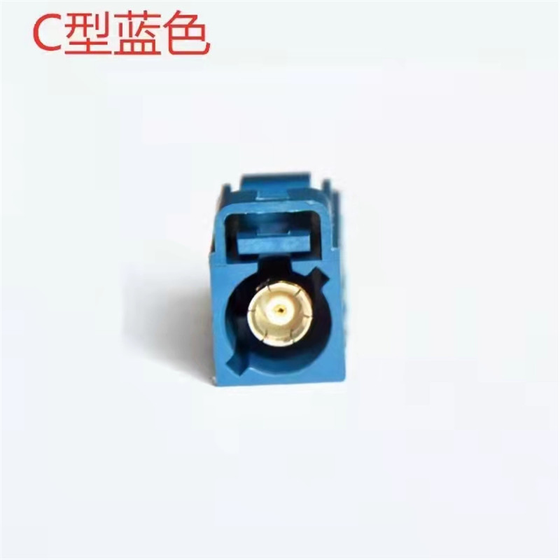 RF C-type blue coaxial connector different key position connector