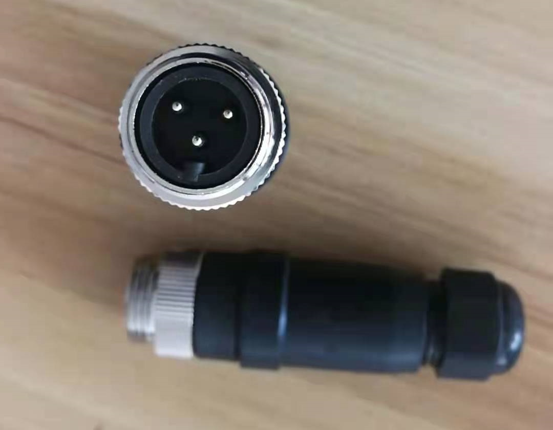 Industrial 7/8 all plastic 3-pin male and female assembled waterproof connector