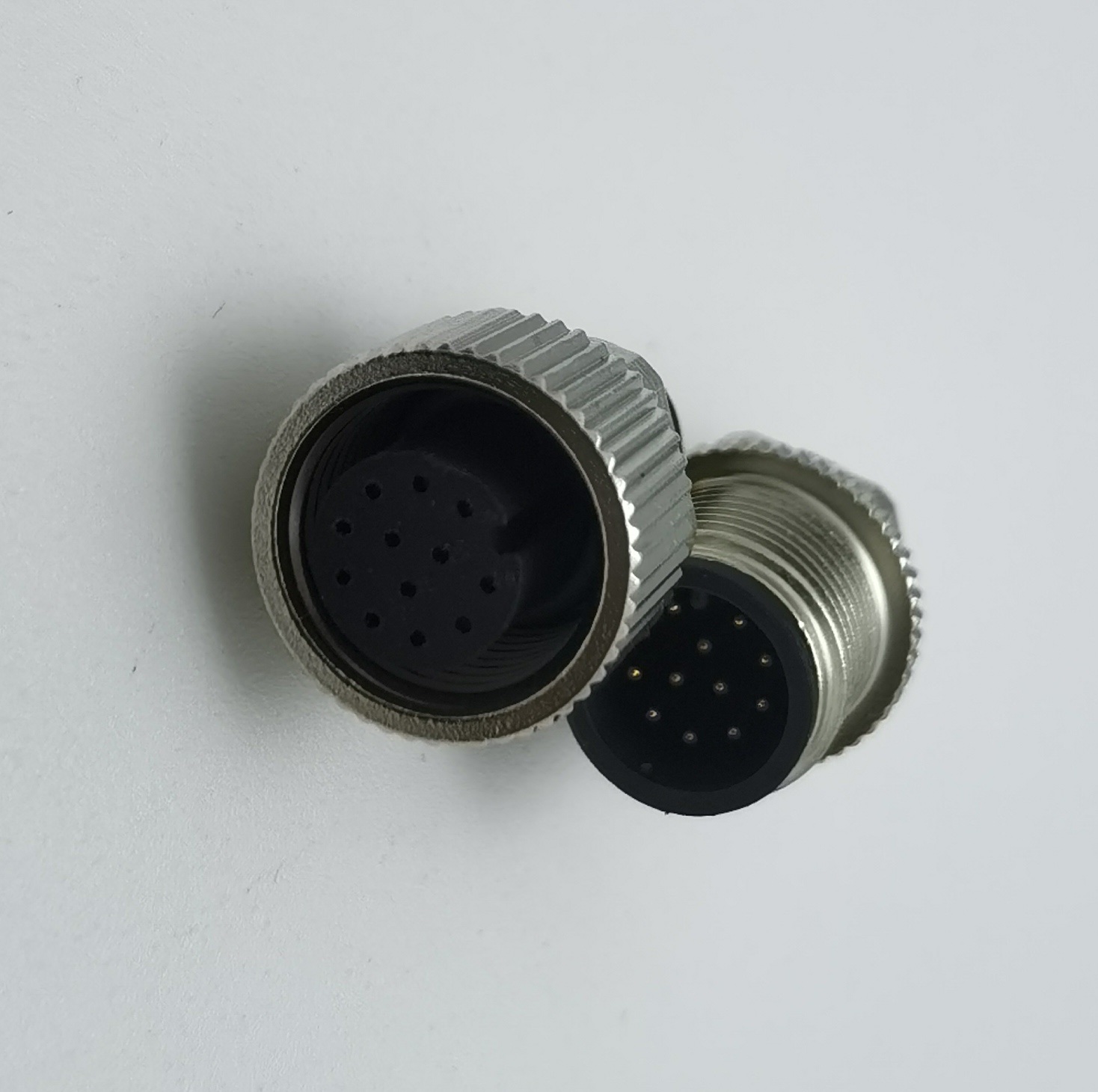 Industrial M12 connector A code 12Pin male female connector with shielding