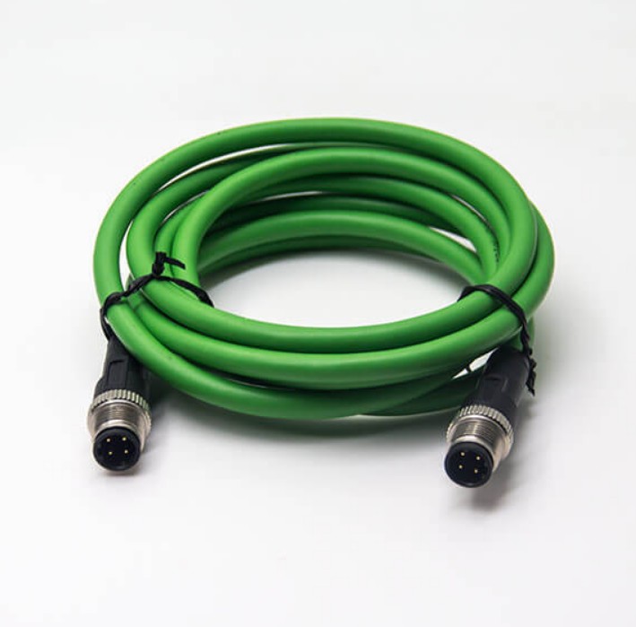 工业M12电缆连接线IP68 D编码高柔性5GB网络电缆