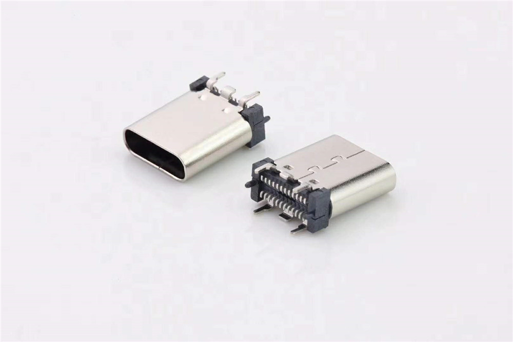 USB TYPE C 3.1 插板SMT满Pin连接器波峰焊USB-C连接器