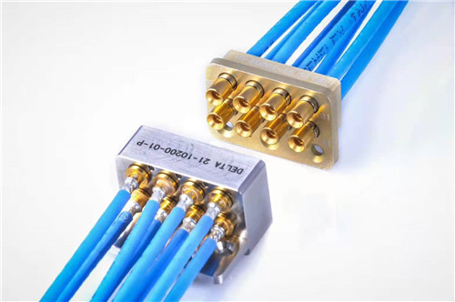矩形大电流体积小的多芯混合连接线冠簧线簧连接器