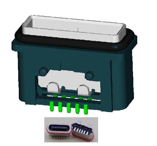 母头防水连接器USB C micro2.0 3.0连接器