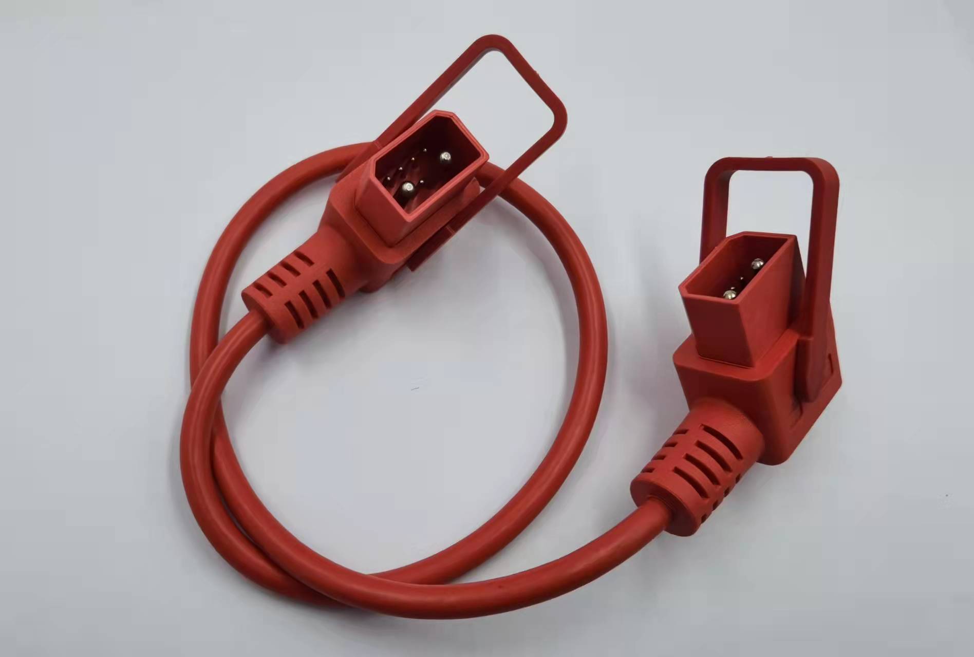 换电连接器工业电池包红色线40A防水连接器2+5公座母座