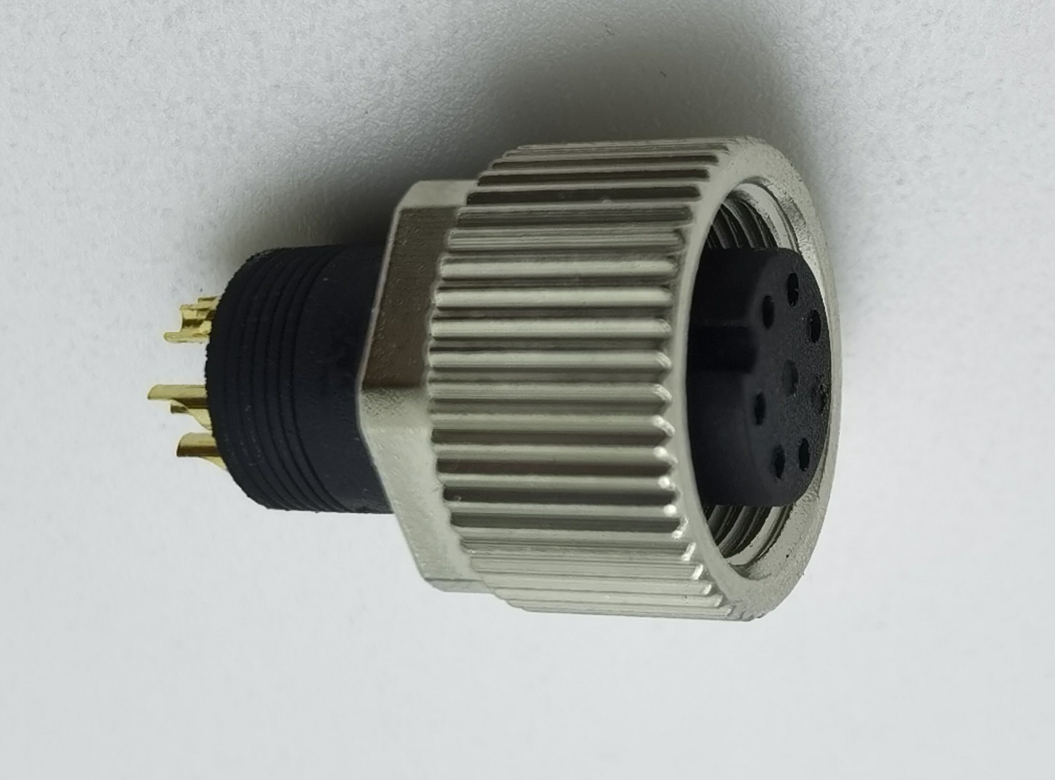 M12连接器6pin A 型母头连接器单卖六角连接器无线