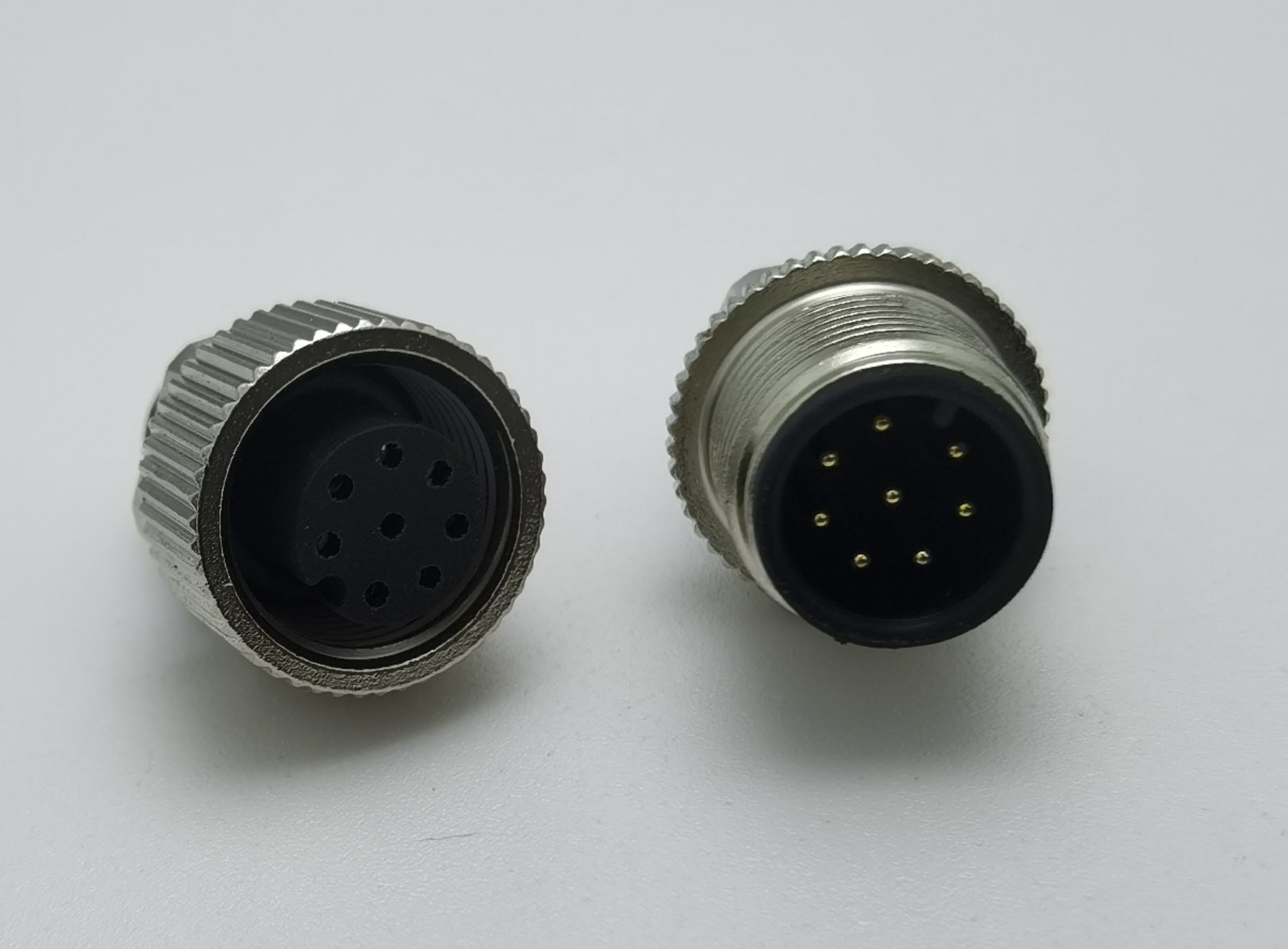 圆形8pin M12工业圆形连接器防水连接器成型端子