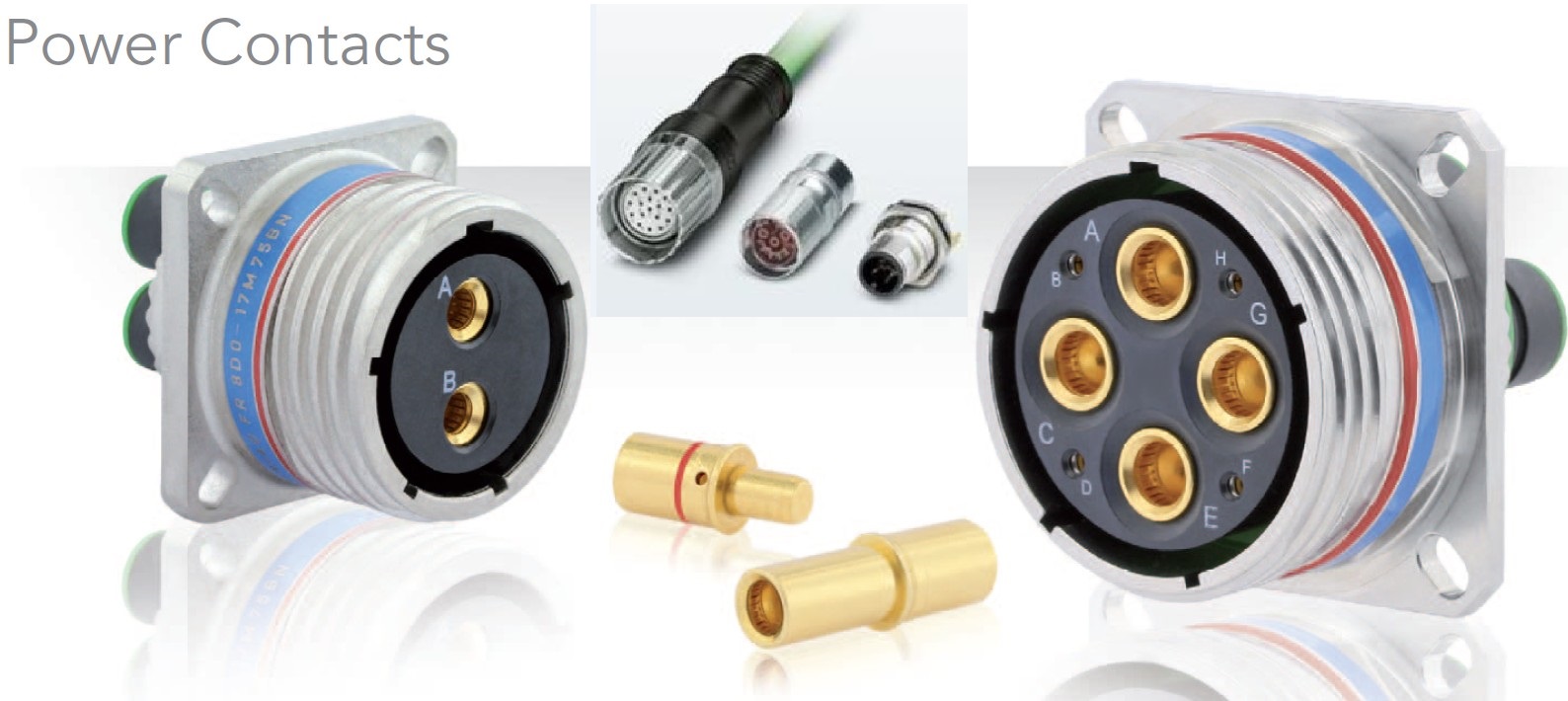 M23 Connector power and signal assembly output