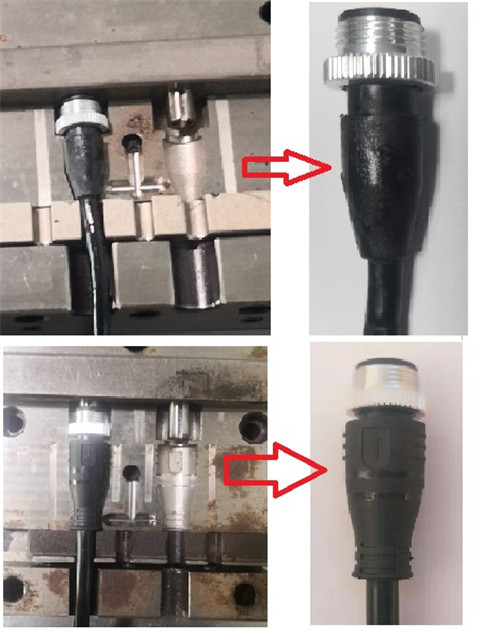 Industrial M12 straight cable molded tool