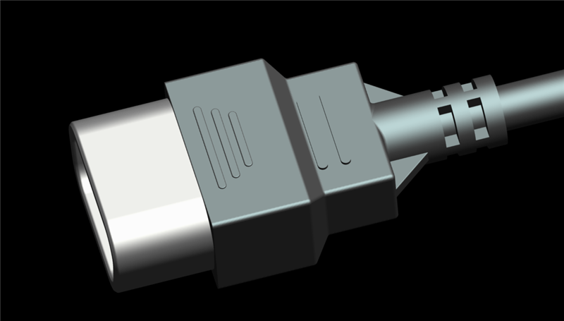 Industrial Rectangular connector DB9 VGA 9pin 3D design