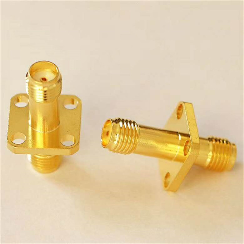 Coaxial connector gold plated high frequency transmission low loss connector