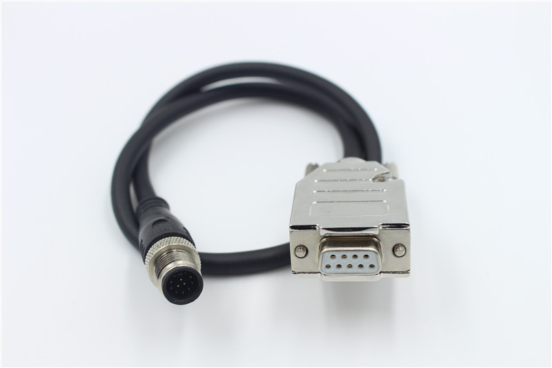 M12 male 9-pin connector pair D-sub VGA 9-pin female computer connector