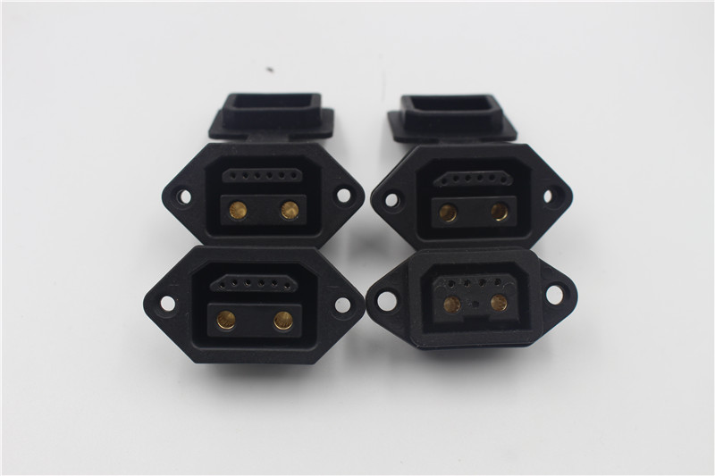 Waterproof connection line for battery pack connector of lithium battery holder