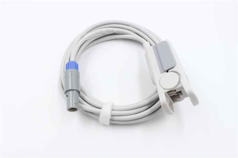 Digital oxygen adult finger clip connector for medical monitor