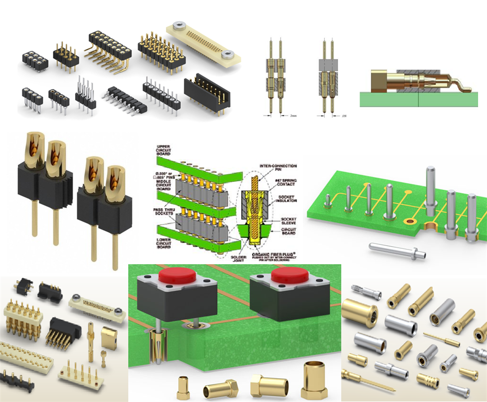 PCB board connector mounting plate to board connector hardware terminal