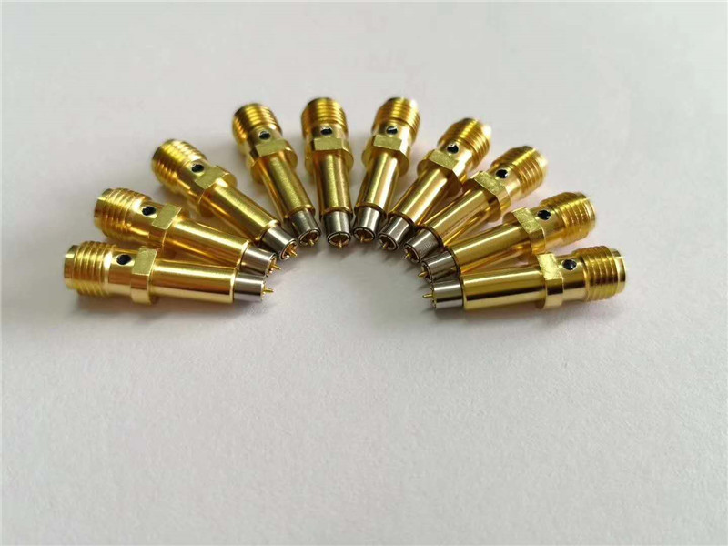 RF gold connector millimeter wave connector gold plated high frequency connector