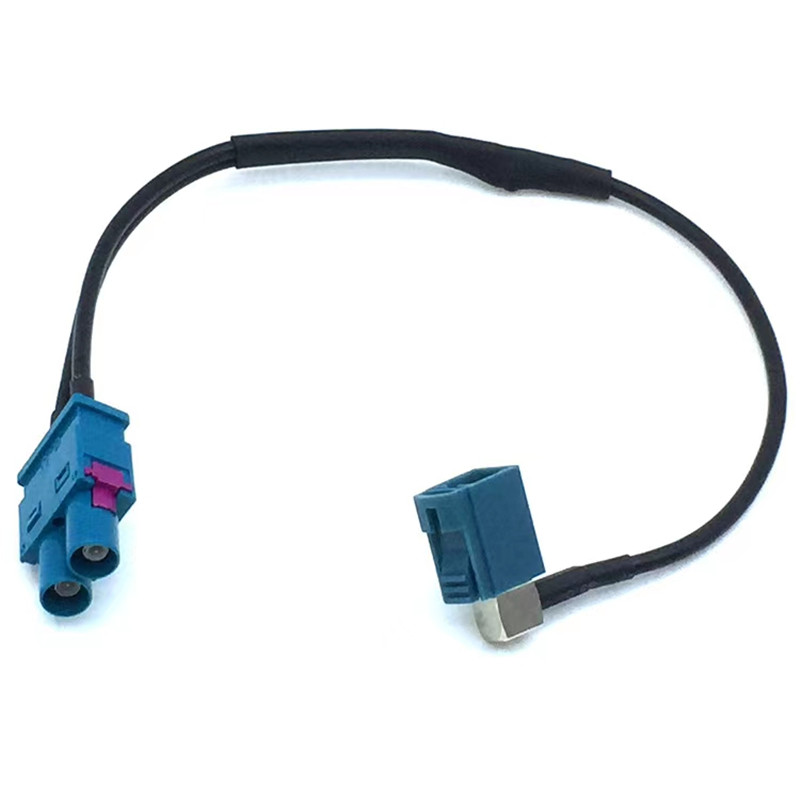 RF double optical fiber connector waterproof right angle cable assembly