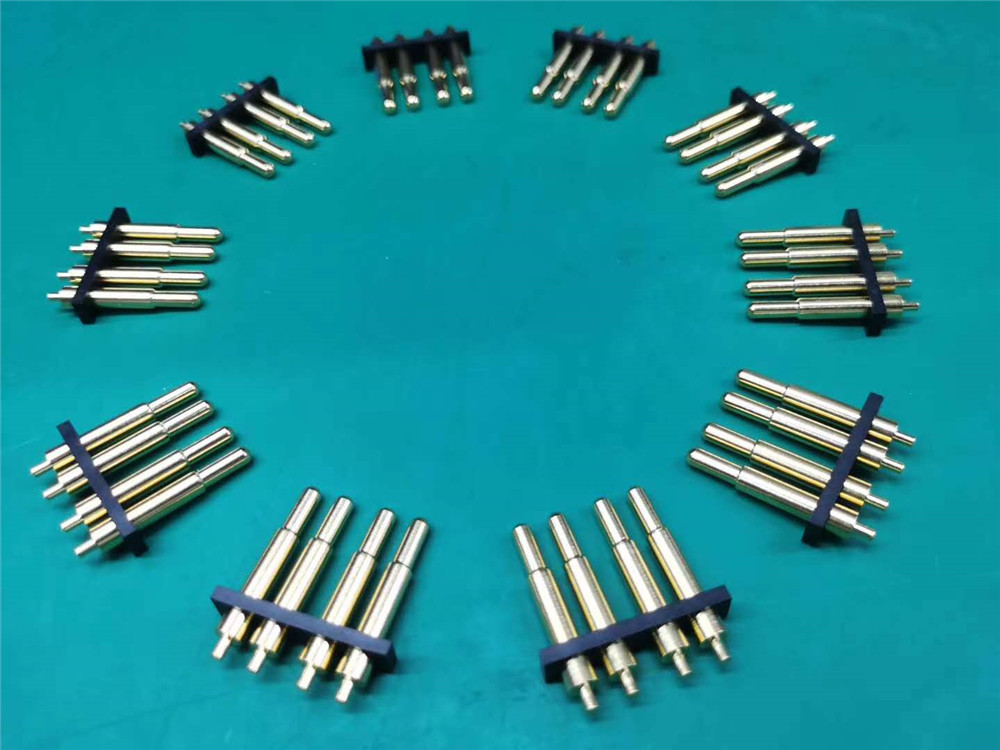 4Pin spring pin connector 10A current 100000 cycle mated pogo pin