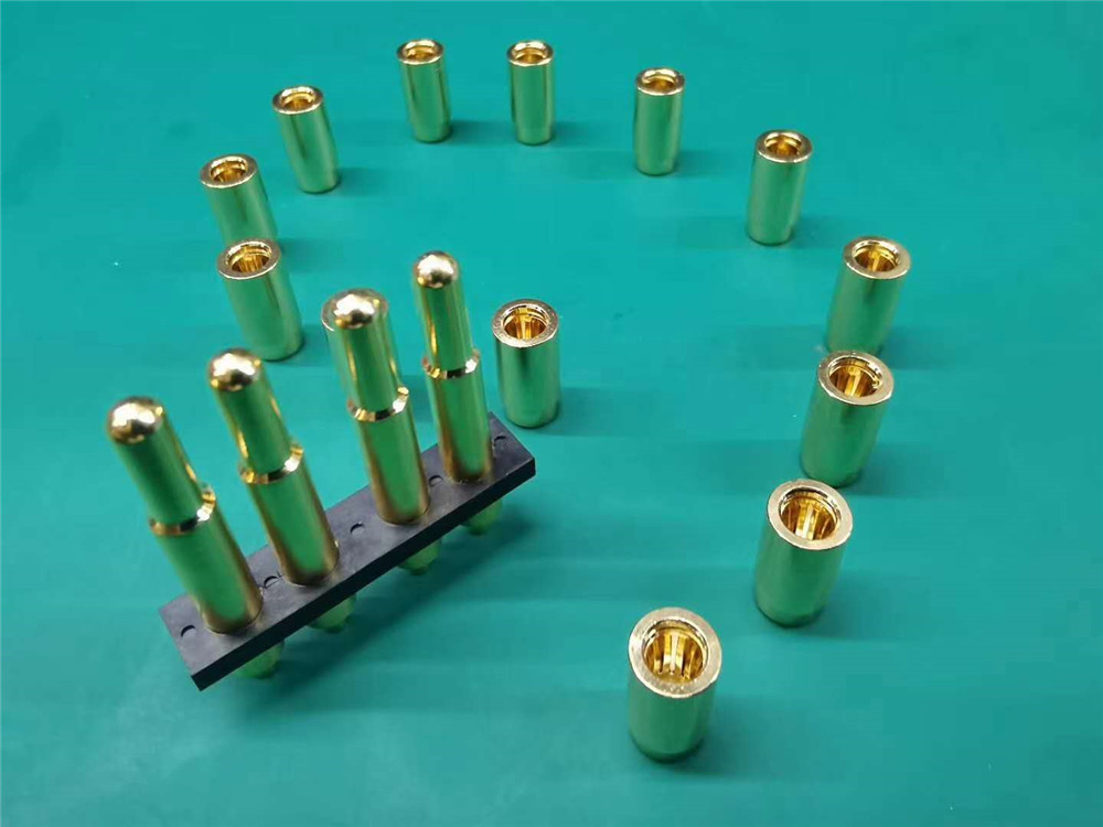 Connector metal plated gold female pin 30A 40A 50A crown spring terminal