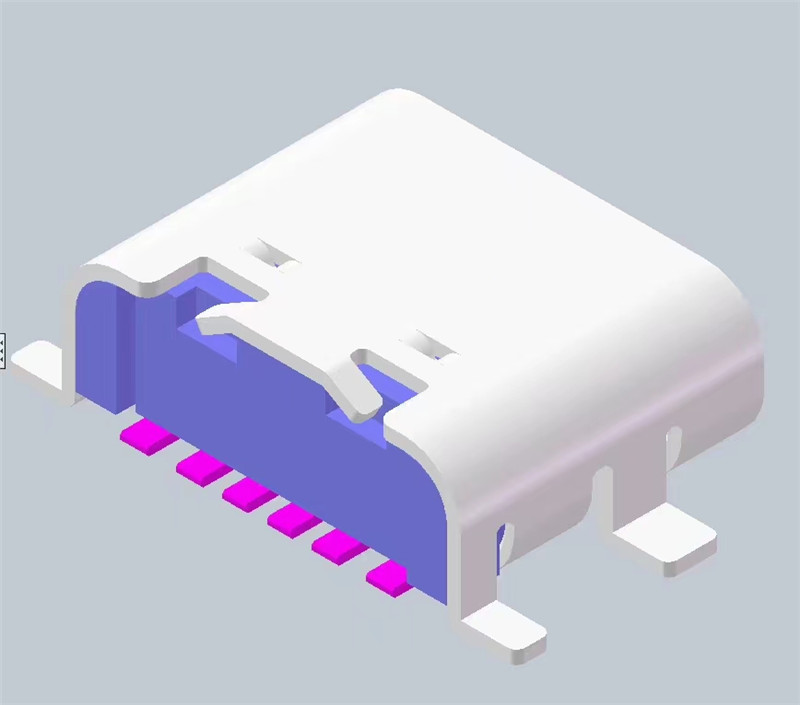 USB C connector USB4 female 100W charging connector