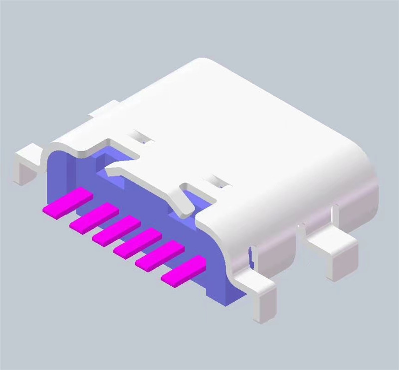 USB4 Sink plate type C hight power current connector