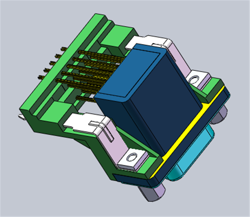 DB90 degree plug-in angle DIP female 15pin connector