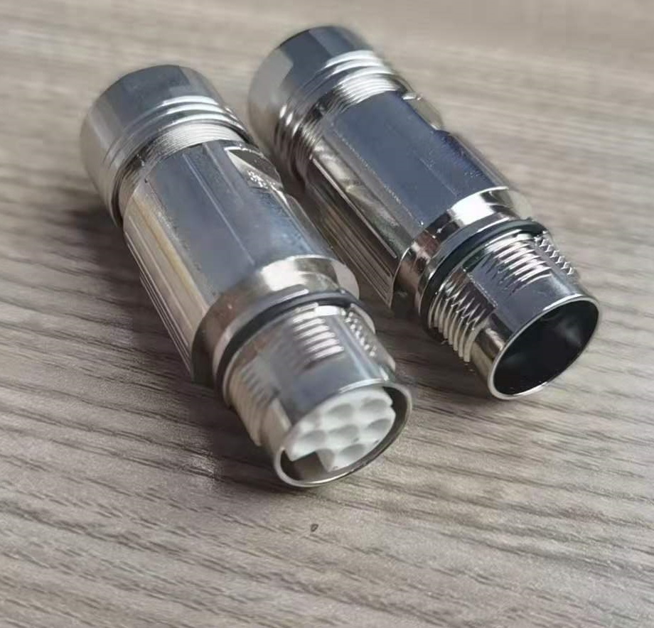 M23 connector 4 + 4 + 1 waterproof metal connector