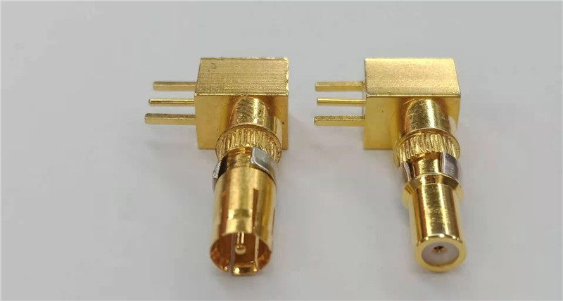 RF connector Gold plated 30U RF elbow microwave connector