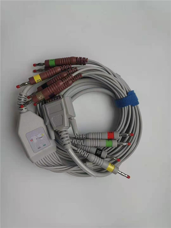 M9 push-pull cable medical lead 5-lead ECG medical connector