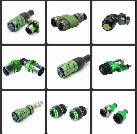 M12M16M23 marine military green waterproof signal power hybrid connector