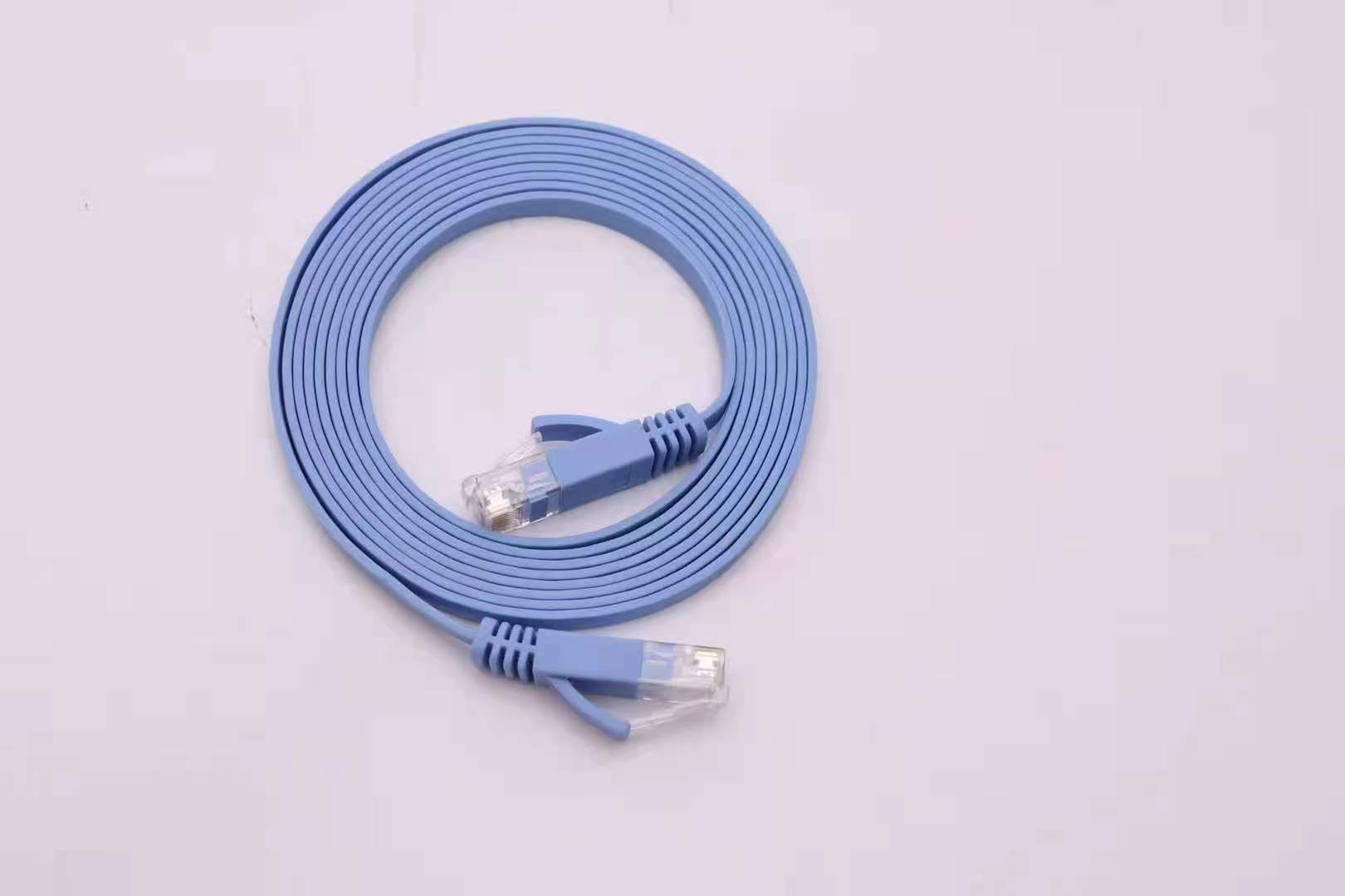 Commercial industrial flat Ethernet RJ45 crystal head cable