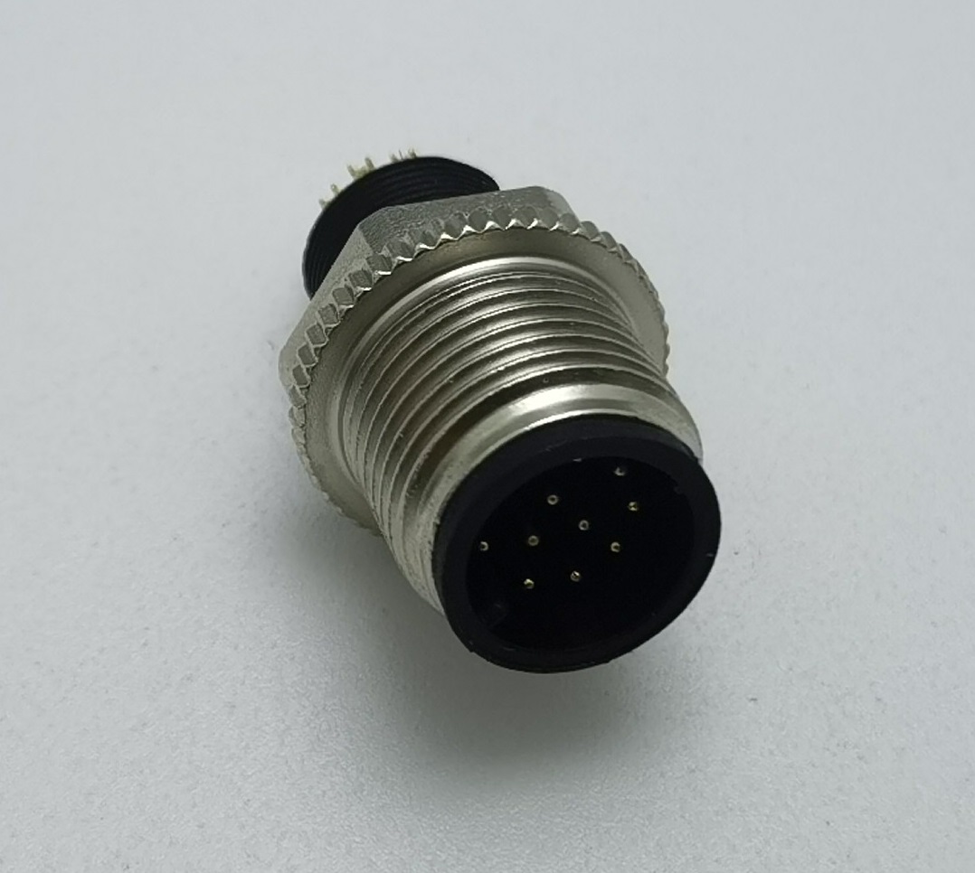 Industrial signal M12 connector 12Pin male circular connector