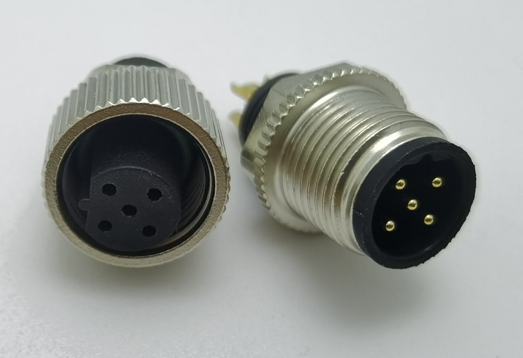 M12 connector industrial connector B coded 5pin male female free connector