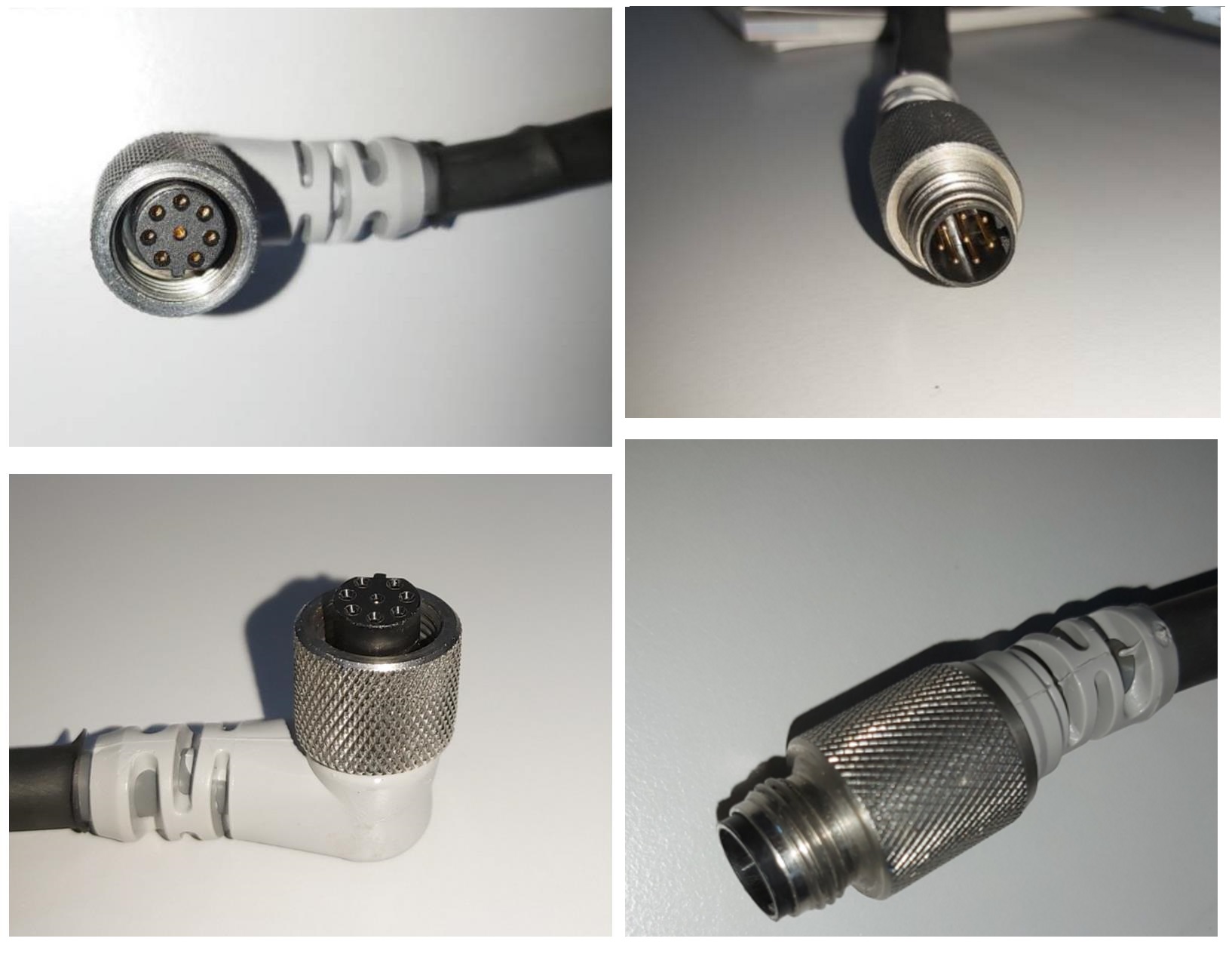 Industrial control circular electromechanical connector M12 8pin B code