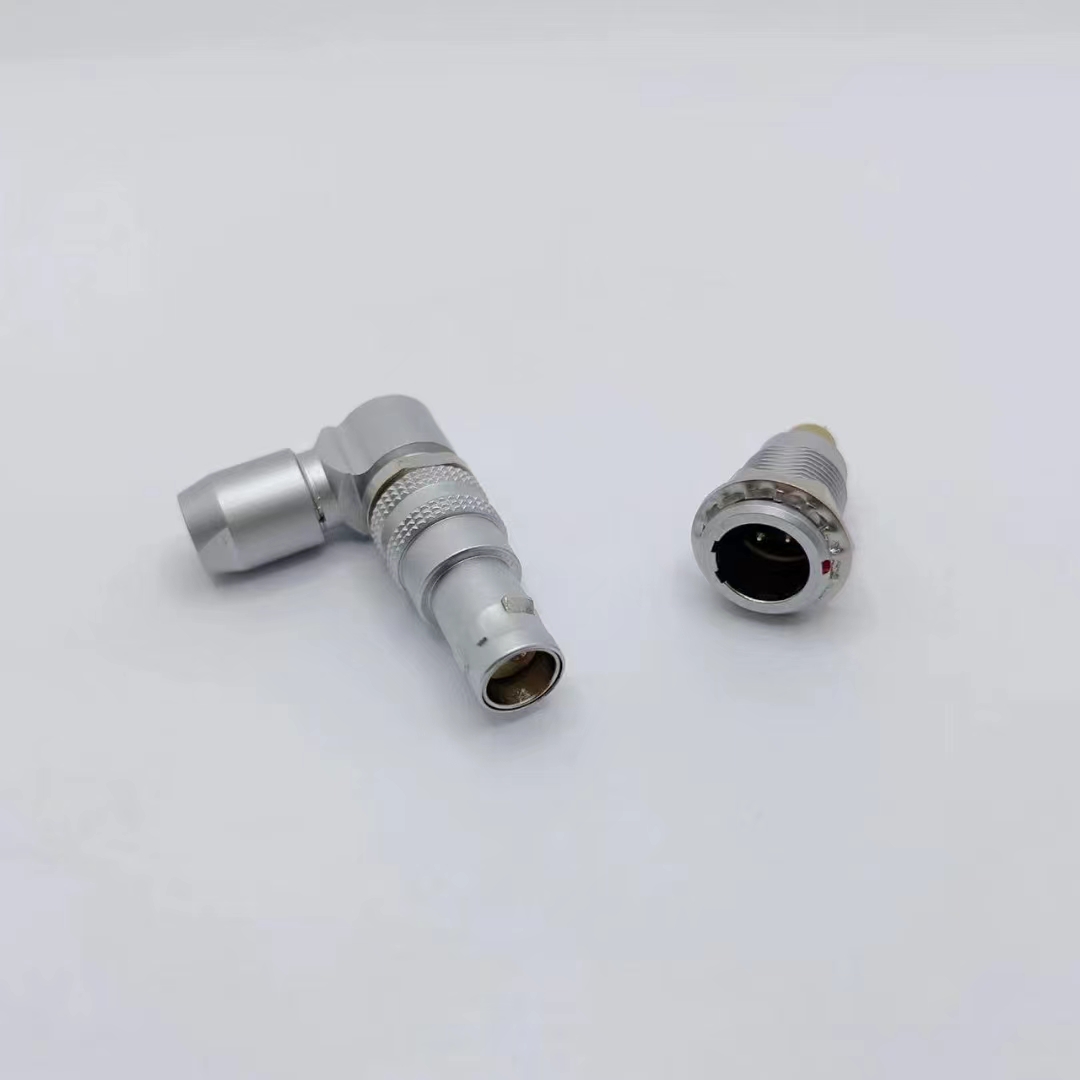 Metal connector right angle 90 degree push-pull connector 12p signal connector