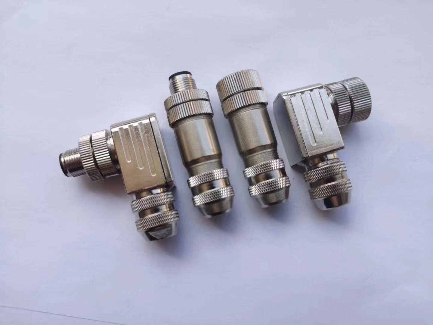 Industrial circular connector metal EMC shielded M12 IEC61076 connector