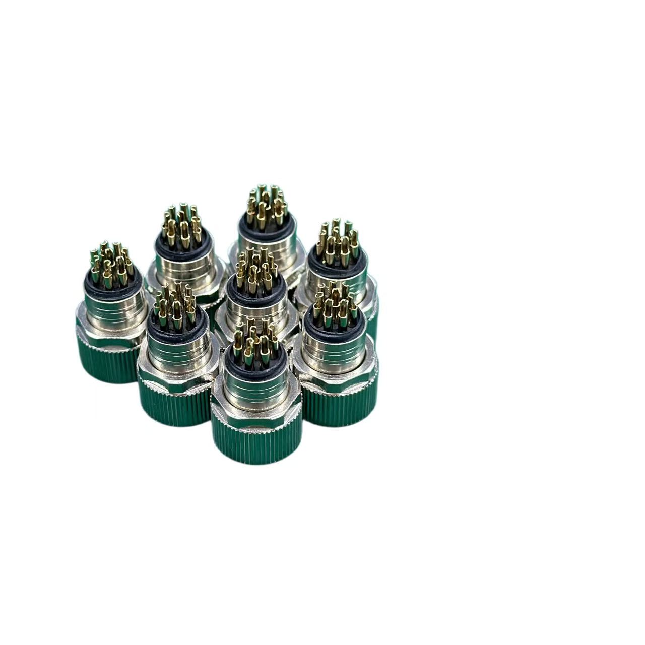 M12 circular connector 8pin, 8-core M12 waterproof connector, M12 X-code industrial connector, industrial high-speed signal connector
