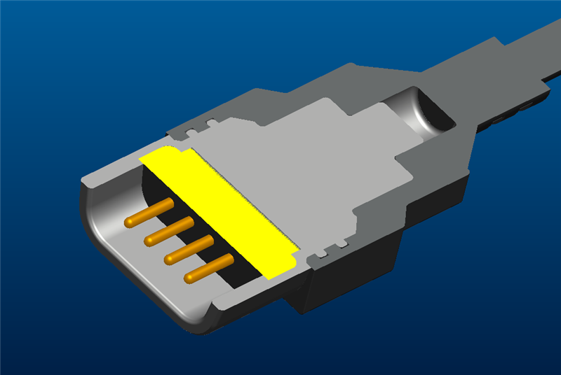 工业矩形连接器DB VGA 9PIN 全塑型迷你款