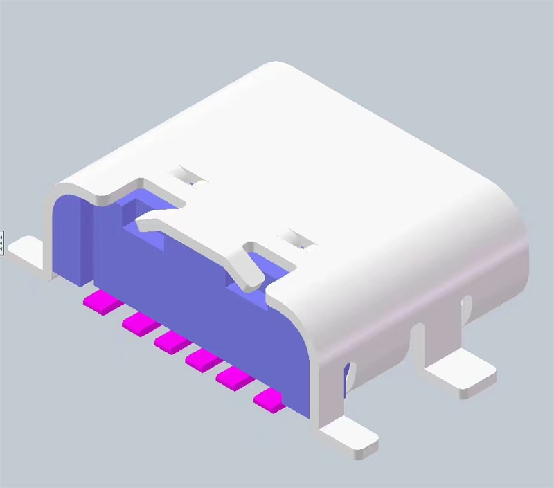 USB C 连接器USB4母座100W充电连接器