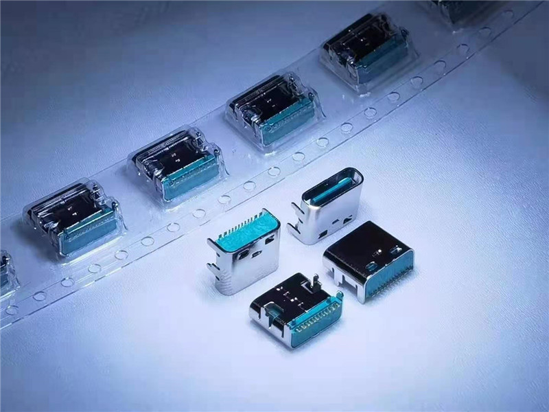 SMT USB tyep C 连接器公头母座卷带包装连接器
