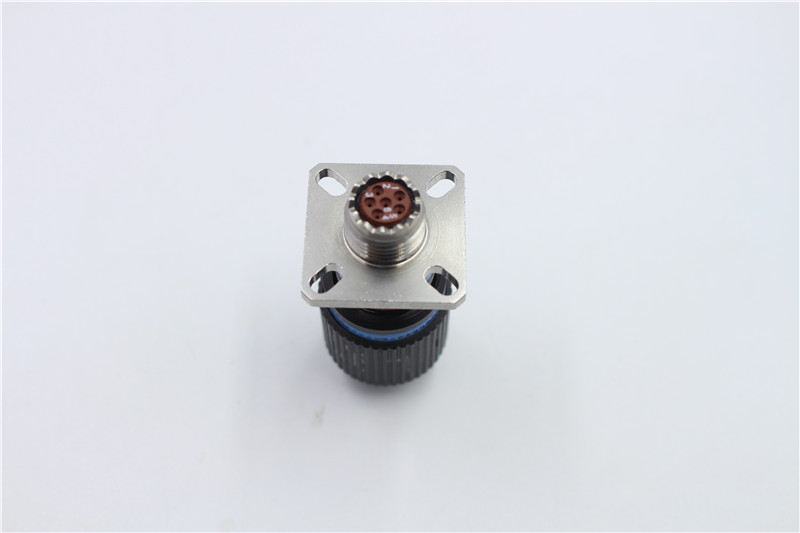 M12连接器全金属板端防水体积小的连接器