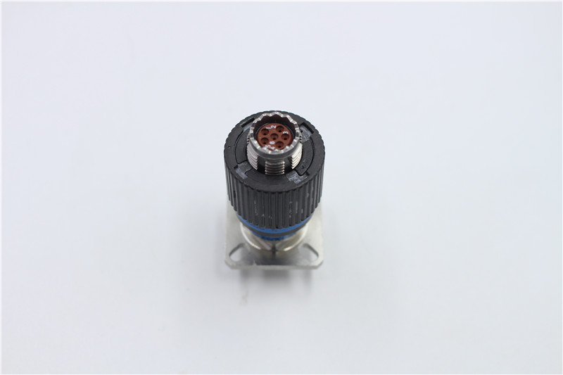 M12连接器全金属板端防水体积小的连接器