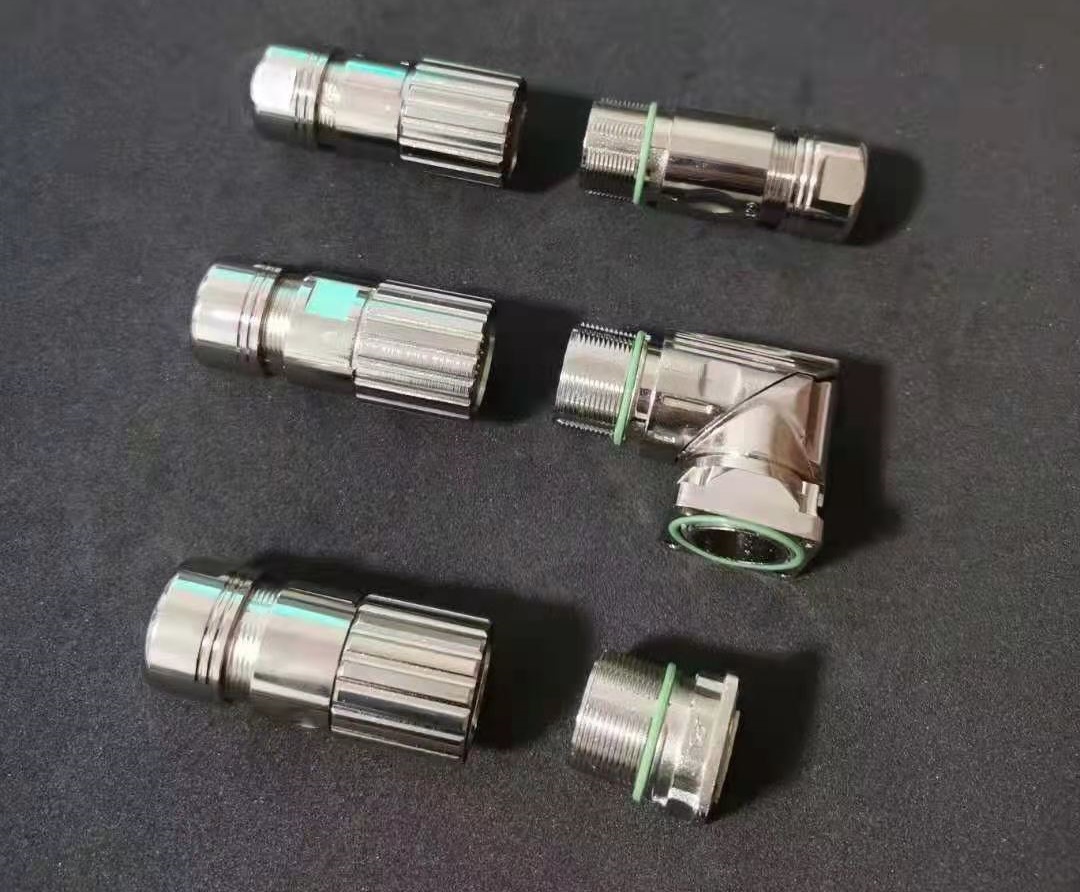M23电机大电流M23金属连接器电源高屏蔽电动机马达连接器
