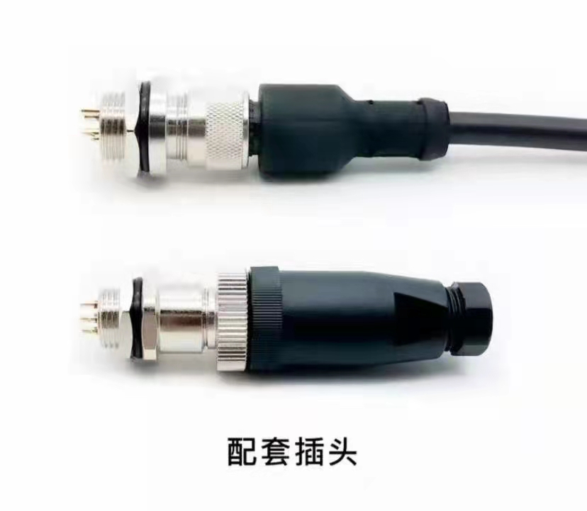 M12工业连接器防水注塑线连接器IP67