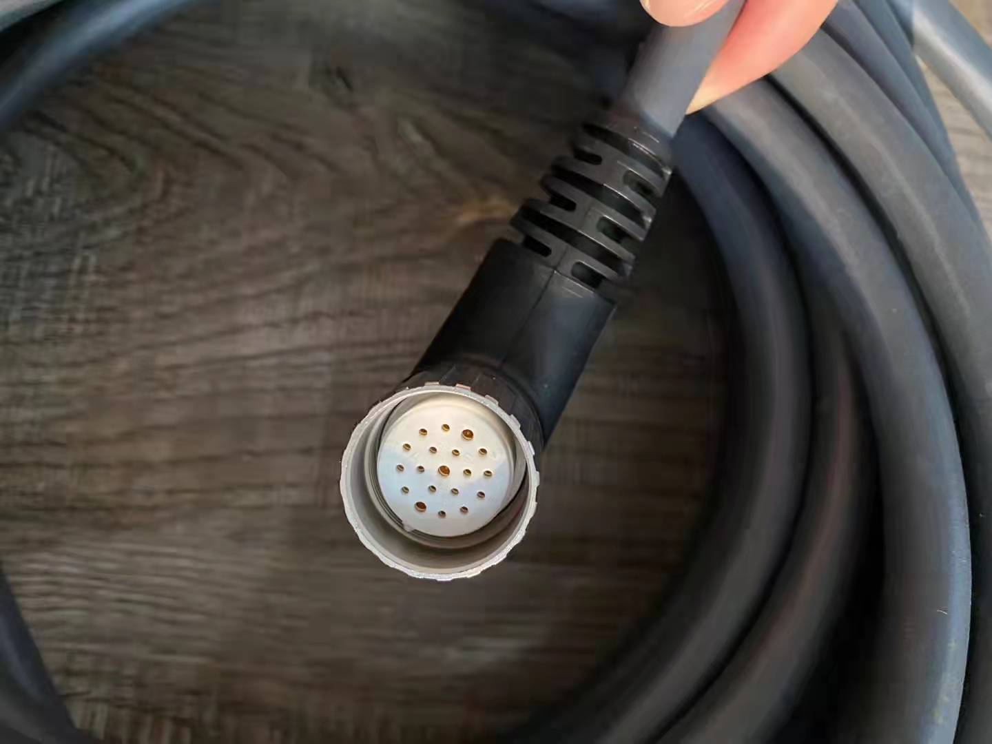 M23连接器工业圆形连接器90度3+16pin防水连接器