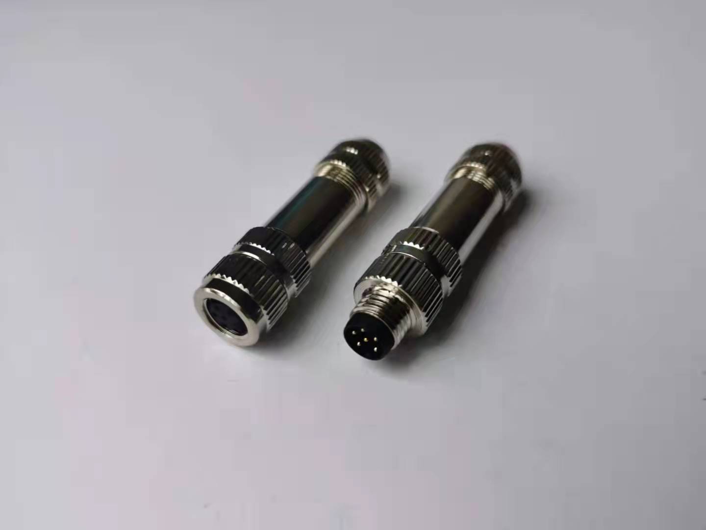 M8连接器-圆形M8连接器-工业圆形M8连接器金属6pin带屏蔽