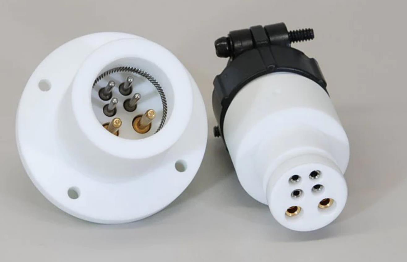 圆形连接器2+4电气通馈连接器耐高温250度应用气密连接器