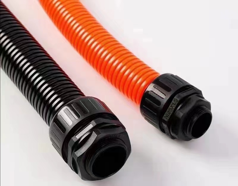新能源电缆M12X1.5防水波纹管连接器工业电缆
